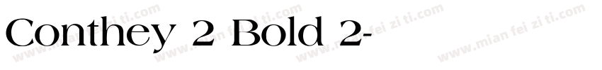 Conthey 2 Bold 2字体转换